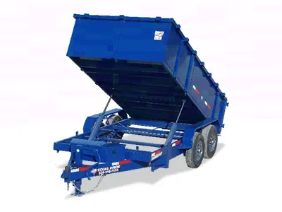 BLUE 14FT Dump Trailer Tandem Axle