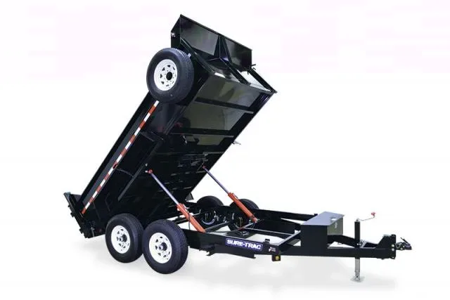 14Ft Low Pro Dual Ram Dump Trailer w/Spare Tire