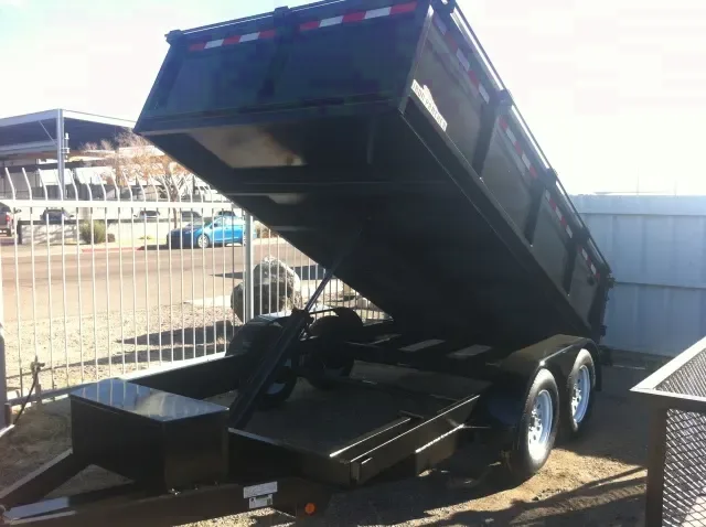 10ft Black Steel Dump Trailer