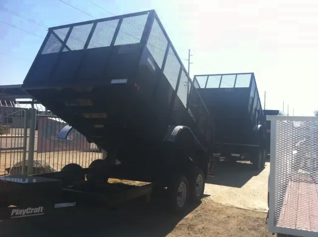 12ft Dump Trailer Black w/Steel Frame
