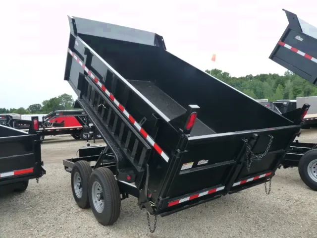 12ft BLACK DUMP TRAILER W/2 FOOT SIDES