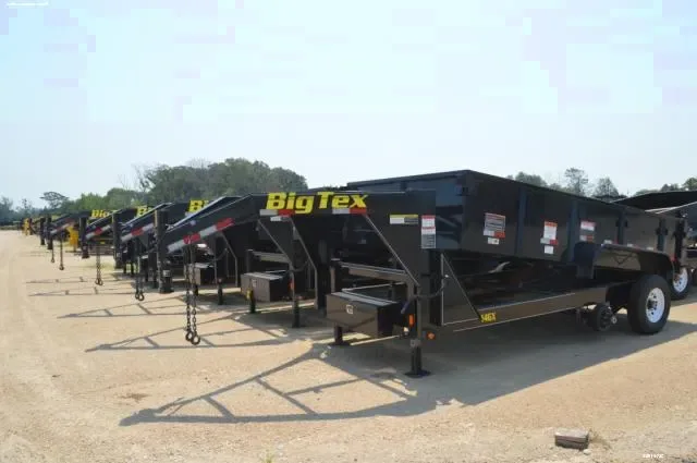 Black 14ft Low Profile  Dump Trailer