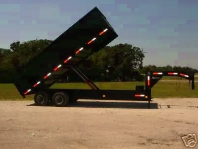 20ft Gooseneck Dump Trailer w/Tag Bracket