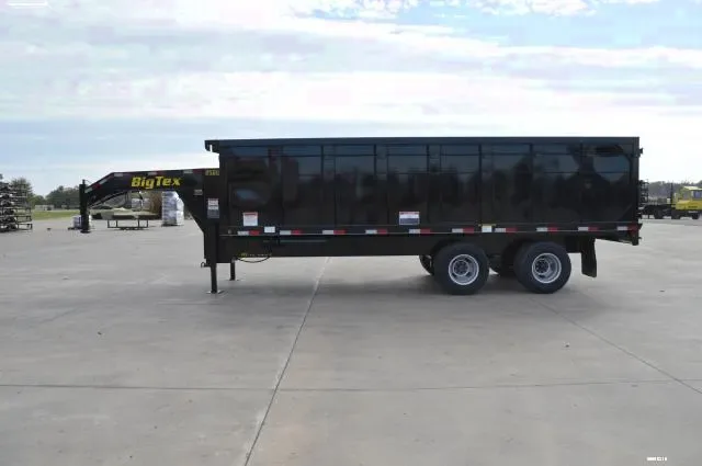 Black 18ft  Gooseneck Dump
