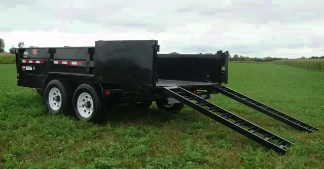 Black 14ft Low Profile Bumper Pull Dump