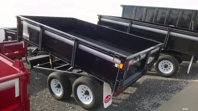 10ft Tandem 3500 lb Axles Black Dump Trailer