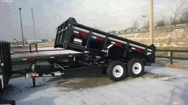 12ft Black Tandem 5200lb Axle Dump Trailer