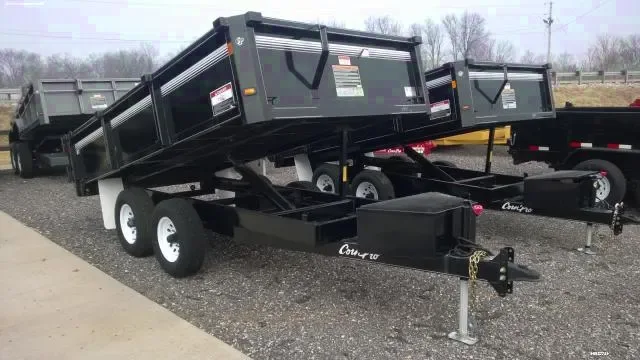 12 ft Tandem 5200lb Axle Black Dump Trailer