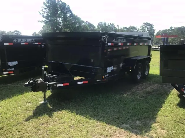 Black 14FT Bumper Pull Dump Trailer w/D-Rings