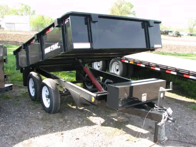 Dump Trailer Tandem Axle 10ft Black