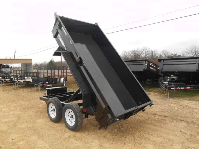 10ft Black Bumper Pull Dump Trailer
