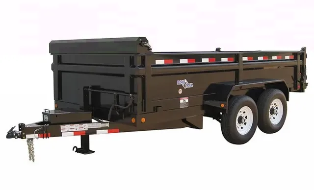 Dump Trailer 14ft Black Bumper Pull