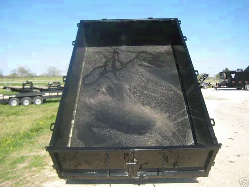 12ft dump trailer, ta, bp, black