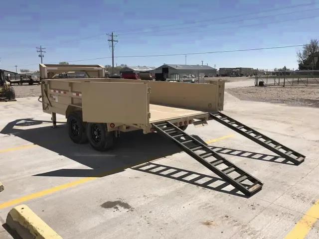 14FT TAN GN DUMP TRAILER