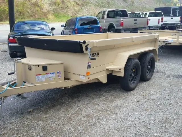 10FT TAN TA BUMPER PULL DUMP TRAILER