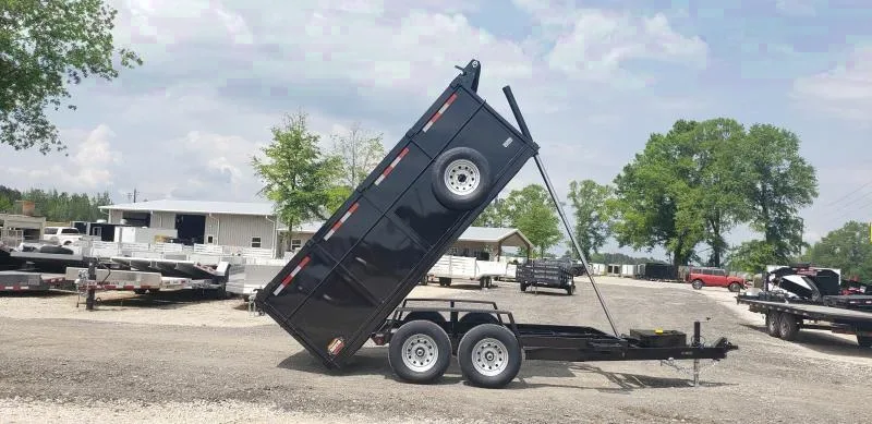 2023 Covered Wagon Trailers 6 X 12 X4 12K dump trailer telescopic  left high sided  Dump Trailer