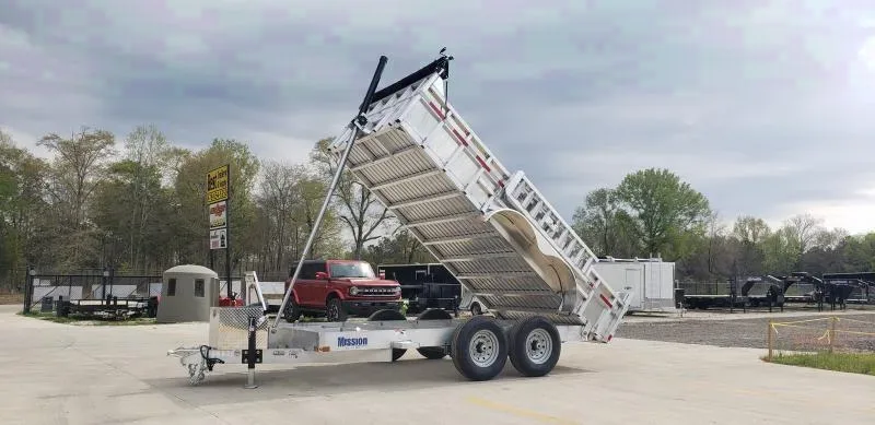 2023 Mission 7 x 14 aluminum dump trailer w telescopic lift  Dump Trailer
