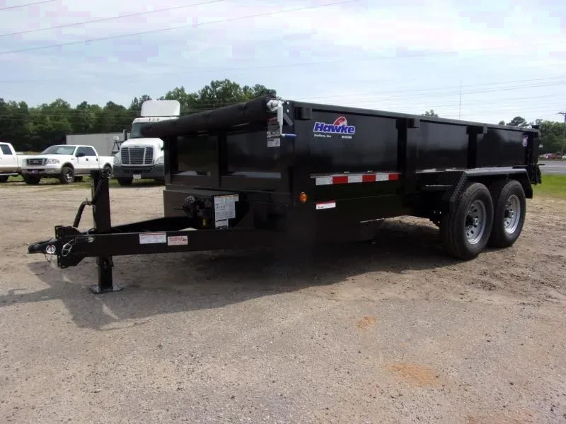 Hawke 7x14 24 high side 15k Low Pro Dump Trailer