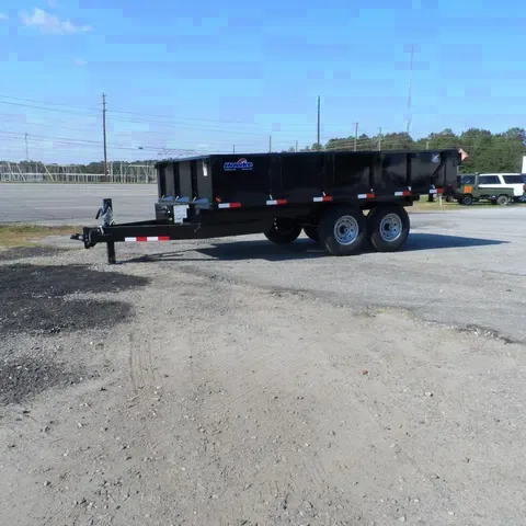 2025 Hawke 7x14 Black Deck Over Dump Trailer with High Sides - Bonaire, GA