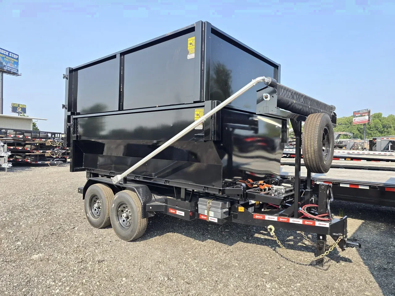 Dump 2026 7X14 U-dump 7&amp;#215;14 14K Bumper Pull Roll Off Trailer With 12 Yard Can and 16 Yard Can -ROLLOFF-2BINS-012593 7 ft. x14 ft.