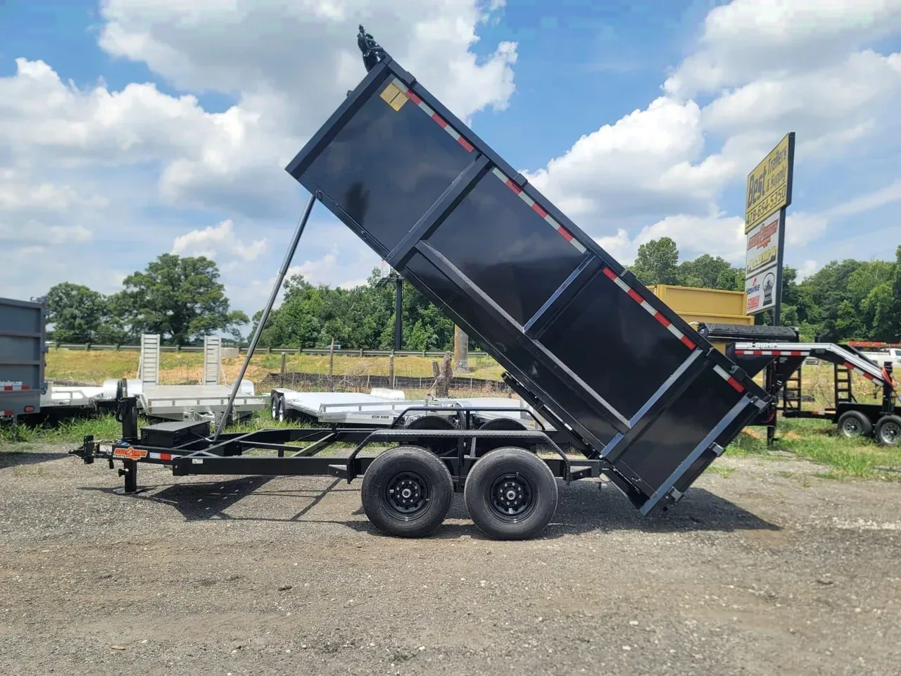 Dump 2027 7X14 Down 2 Earth Trailers 7&amp;#215;14 48 high side 14k dump bed trailer HD 14 yard -DUMP714T-14k-133983 7 ft. x14 ft.
