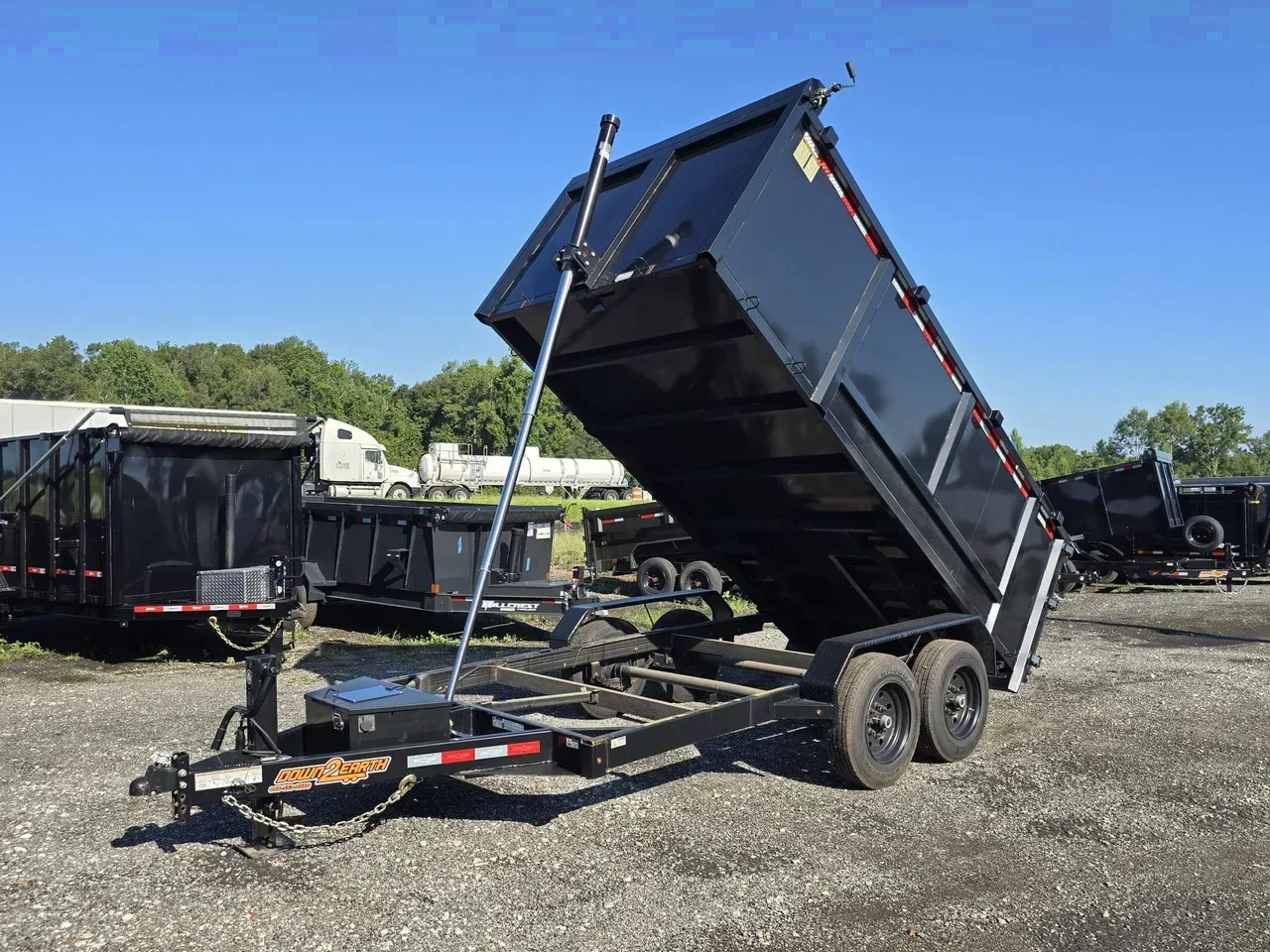 Dump Trailer 2026 7X16 Down 2 Earth Trailers 7×14 16K 48″ High Side Telescopic Dump Trailer -dump714-132010 7 ft. x16 ft.