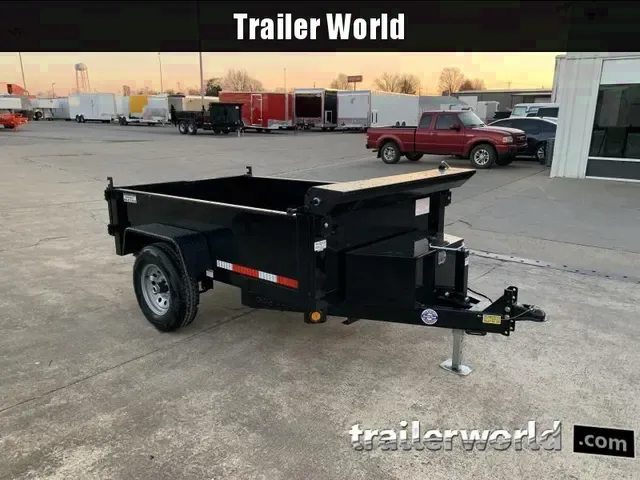 2025 Heavy-Duty 5x8 Black Dump Trailer with Tandem Axles
