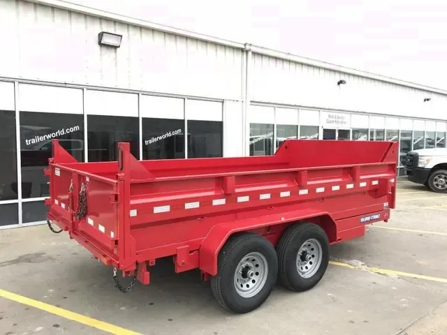 New Red 2025 Sure-Trac 14' Low Profile Telescopic Dump - Make Offer