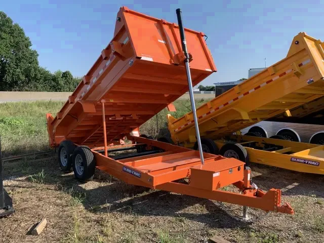 Vibrant Orange 2025 Sure-Trac 14' LP Telescopic Dump - Your Offer?