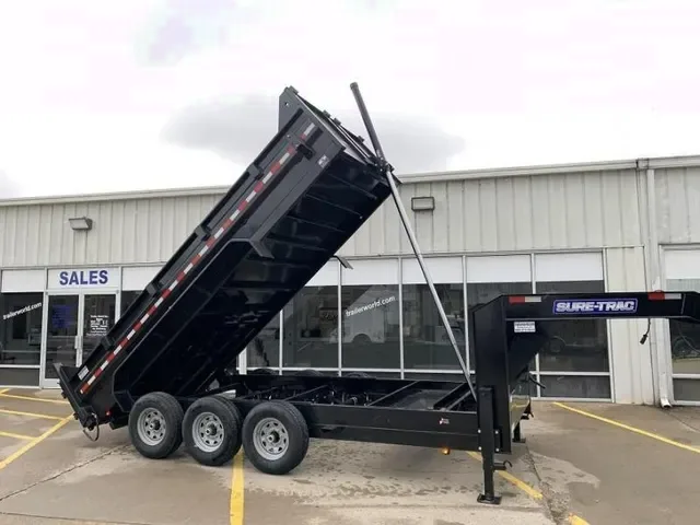 2025 Sure-Trac 6.5 x 16 LProfile 21K Telescopic Gooseneck Dump Trailer