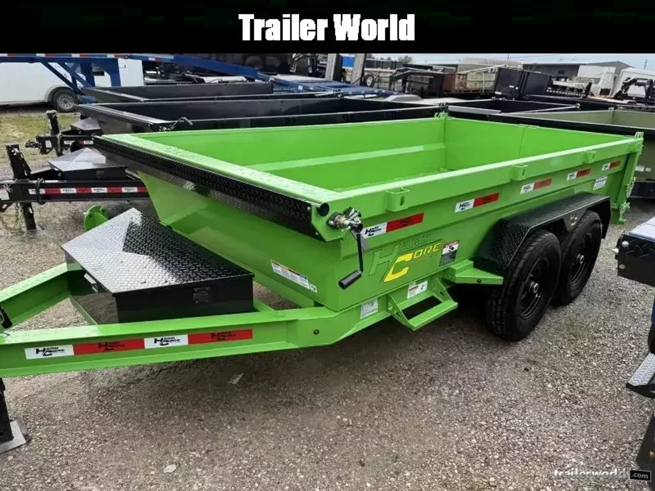 028352 - 2026 Hardcore Wide Body (2)7K Axles 12' Dump CLEARANCE Dump Trailer