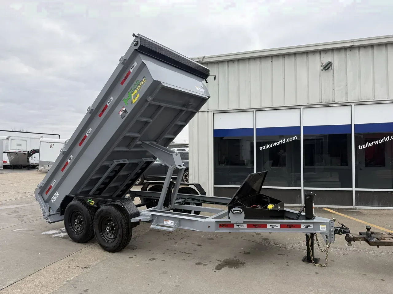 028348 - 2025 Hardcore Wide Body 12' (2)7K Axles Dump CLEARANCE Dump Trailer