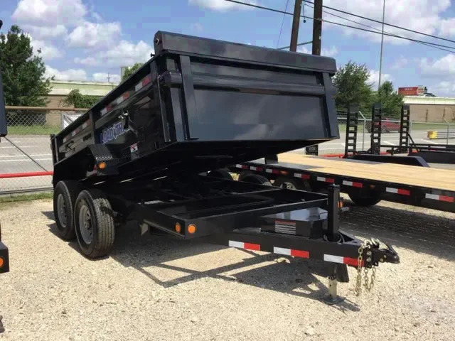 12ft Black Dump Trailer w/5200lb Tandem Axles