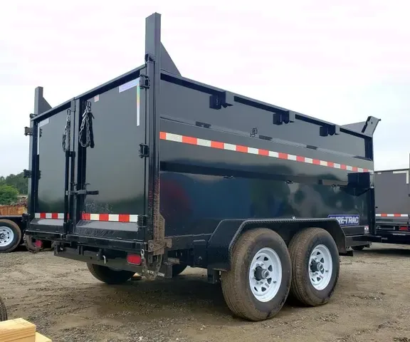 BLACK TA 12FT DUMP TRAILER W/4 FOOT SIDES