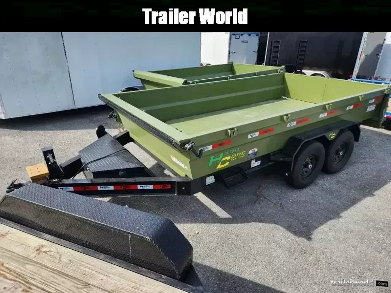 028155 - 2025 Hardcore Scissor Lift (2)7K Axles 7' x 14' Dump CLEARANCE Dump Trailer