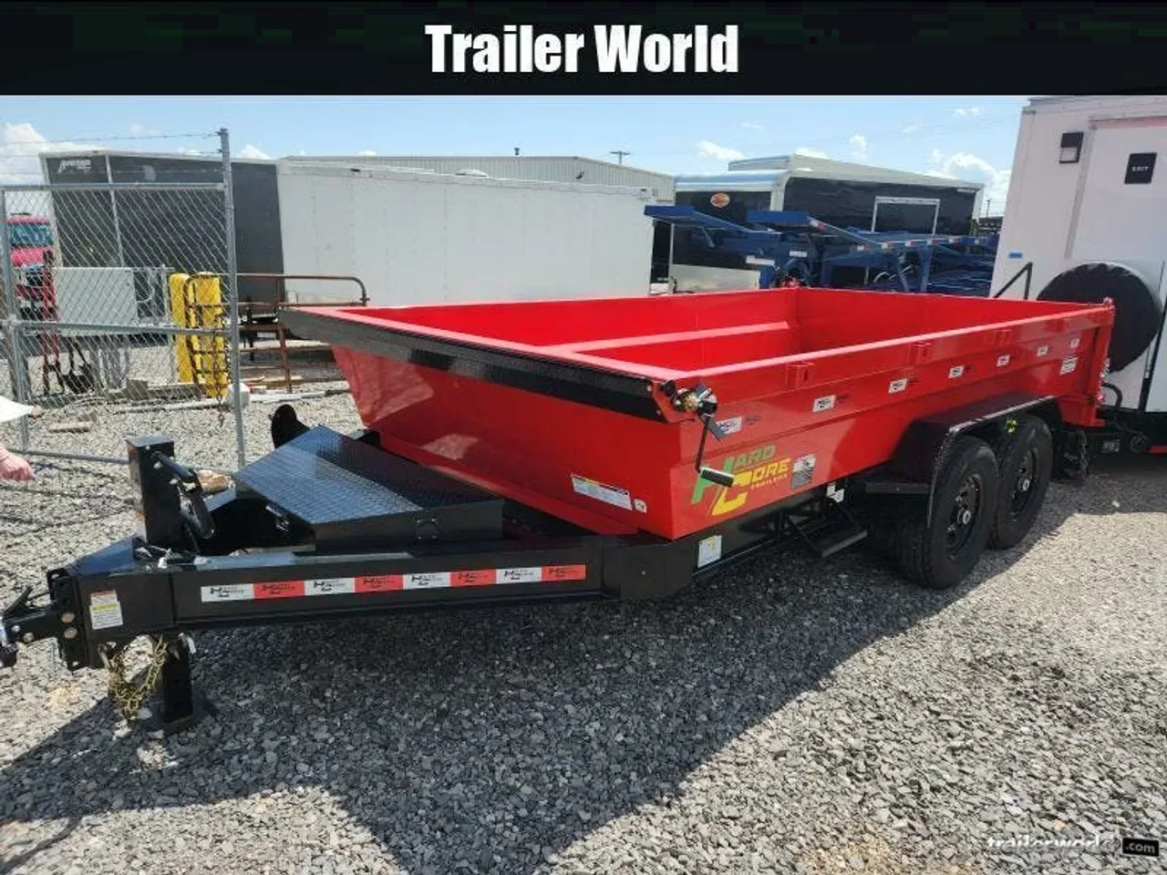 028024 - 2025 Hardcore CLEARANCE 7' x 14' Scissor Lift (2)7K Axles Dump Dump Trailer