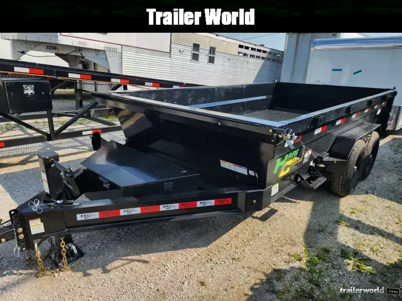 028053 - 2025 Hardcore 7' x 14' Dump Scissor Lift (2)7K Axles CLEARANCE Dump Trailer