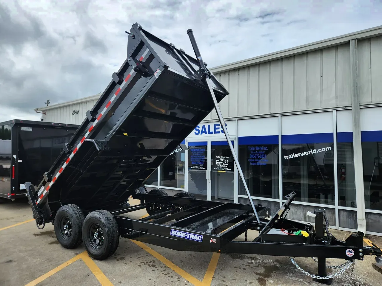 484511 - 2026 Sure-Trac 82" x 14' Heavy Duty Dump (2)7K Axles Telescopic Dump Trailer