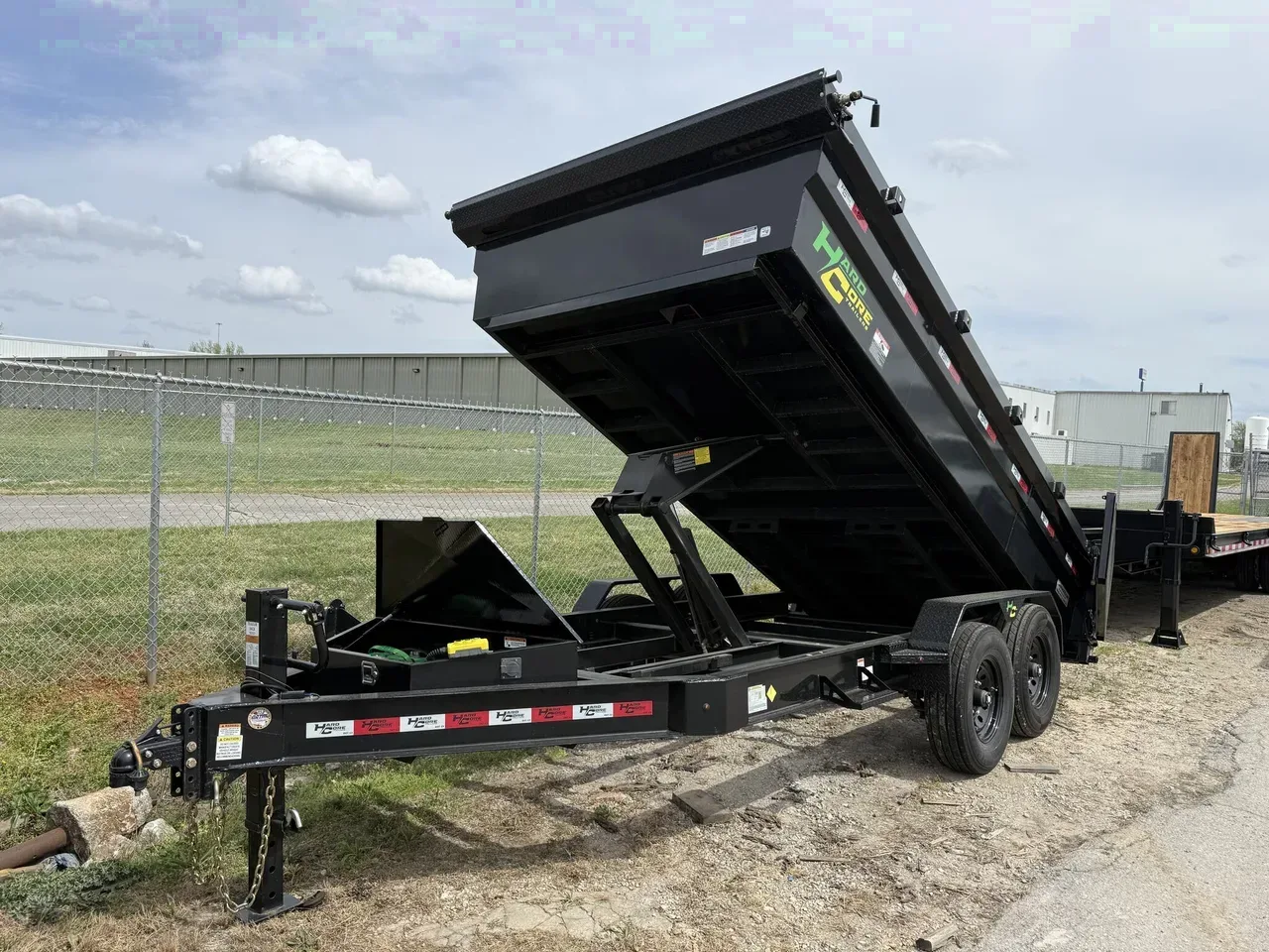 028082 - 2025 Hardcore 7' x 14' Scissor Lift Dump (2)8k Axles Dump Trailer