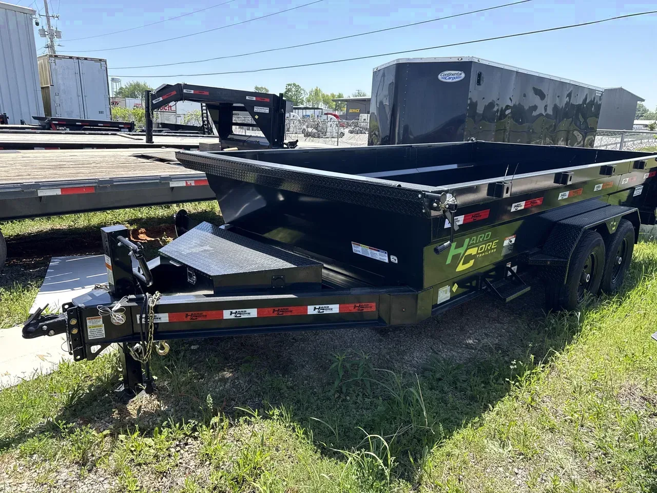 028156 - 2025 Hardcore 7' x 14' BP Scissor Lift (2)7k Axles Dump Trailer