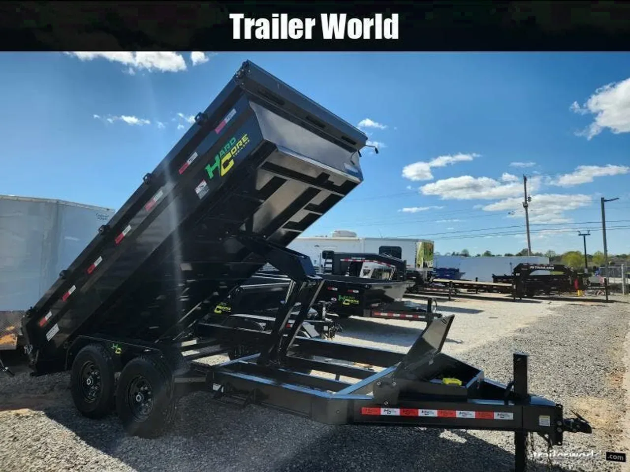 028058 - 2025 Hardcore Scissor Lift (2)7K Axles 7' x 14' Dump CLEARANCE Dump Trailer