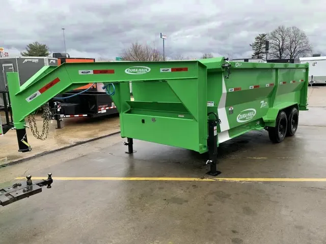 Make an Offer: 2025 Green 7x16 Gooseneck Dump Trailer with 4' Sides