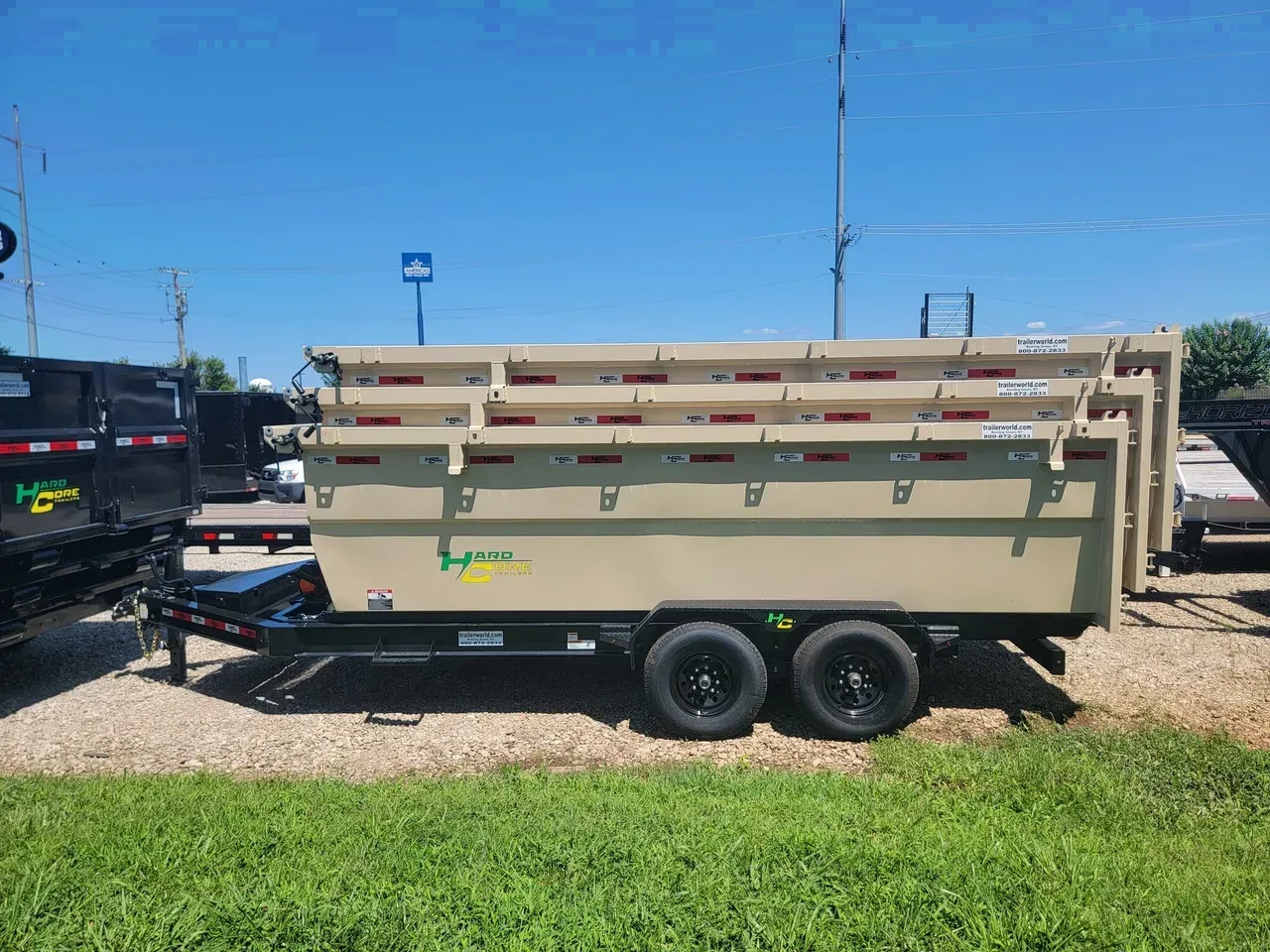 028902 - 2027 Hardcore 7' X 16' Bumper Pull Roll Off Dump Dump Trailer