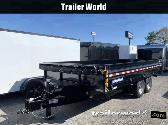 New 2025 Sure-Trac Deckover Scissor Dump Trailer 8x16 - Make Your Offer!