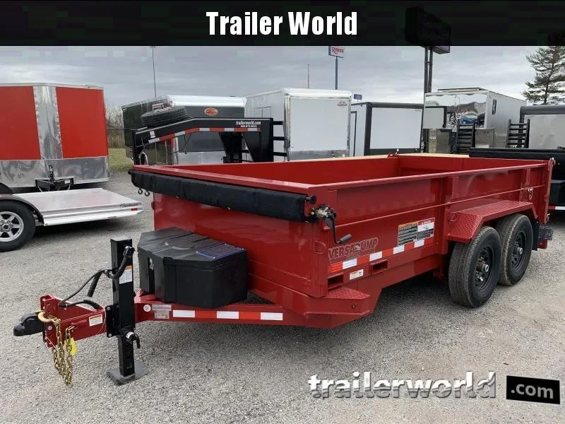 2025 Midsota Dump Trailer 82x14 - Striking Red Finish