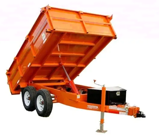 Orange 10ft Single Ram Dump Trailer