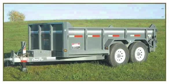 Grey 12ft Bumper Pull Dump Trailer