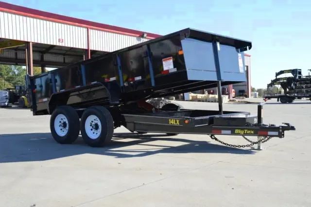 14ft Low Profile TA Black Dump Trailer
