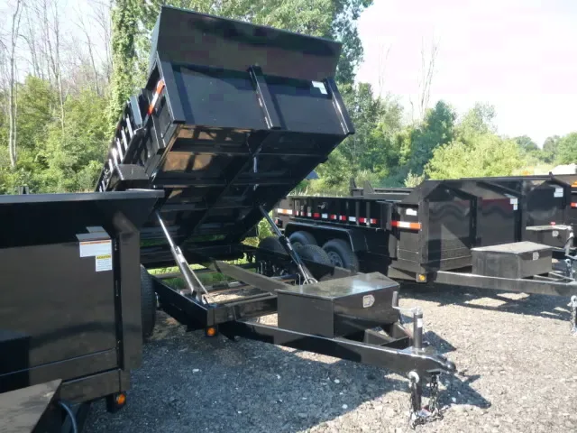 Bumper Pull Black 10ft Dump Trailer