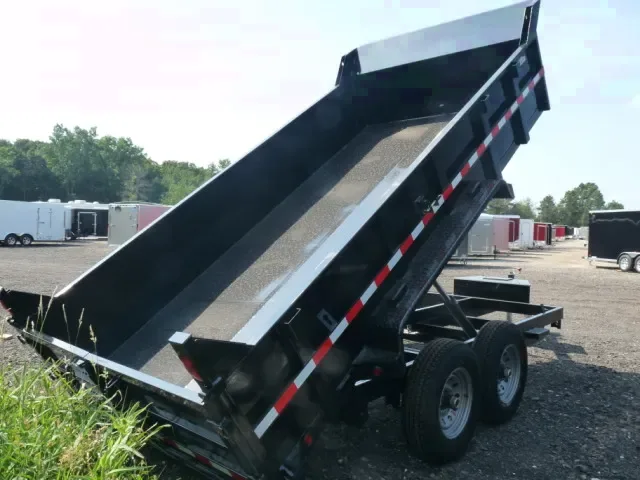 14ft Dump Trailer Bumper Pull Tandem 7000lb Axles